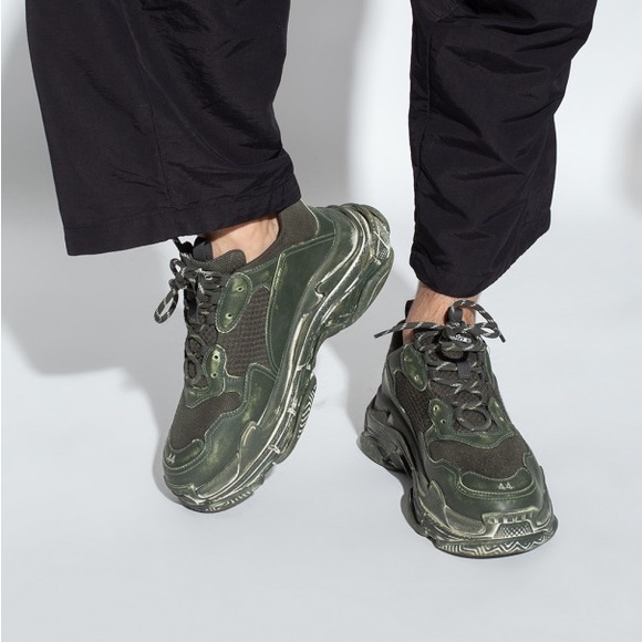 Balenciaga ‘Triple S’ Faded Green. Worn once! - Picture 3 of 4